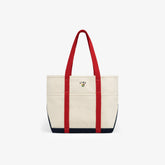 Large Crest Contrast Tote Bag