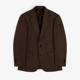 Single-Breasted Linen Blend Suit Jacket
