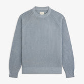 Knit Denim Crewneck Sweater