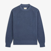 Knit Denim Crewneck Sweater