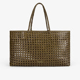 Woven Leather Tote Bag