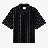 Cropped Jacquard Camp Shirt