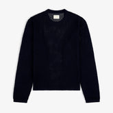Cotton Eyelet Crewneck Sweater