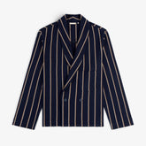 Striped Jacquard Shawl Collar Jacket