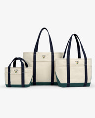 Small Crest Contrast Tote Bag