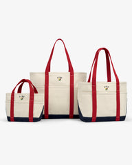Small Crest Contrast Tote Bag