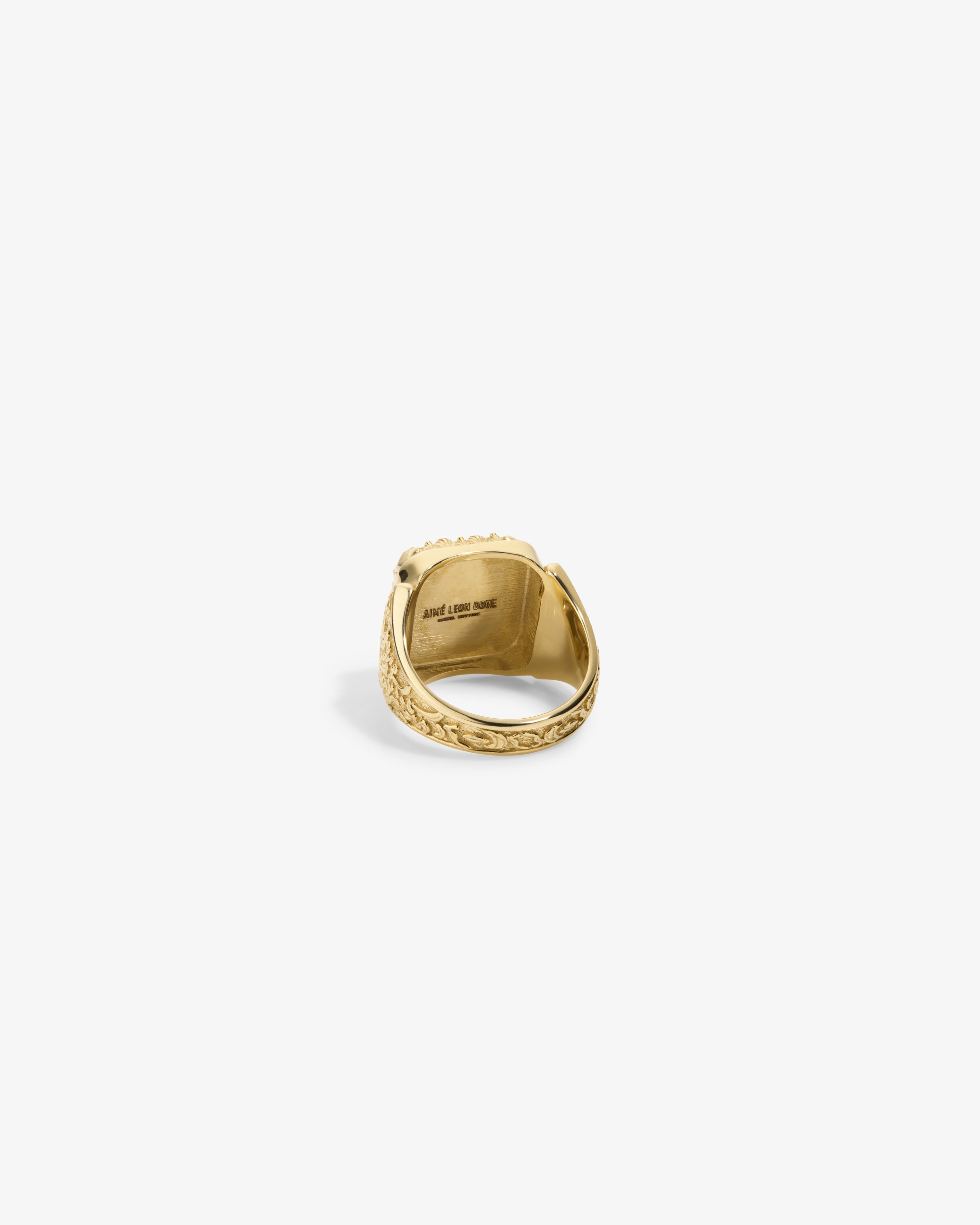 14Kt Gold Turquoise Inlay    Ring