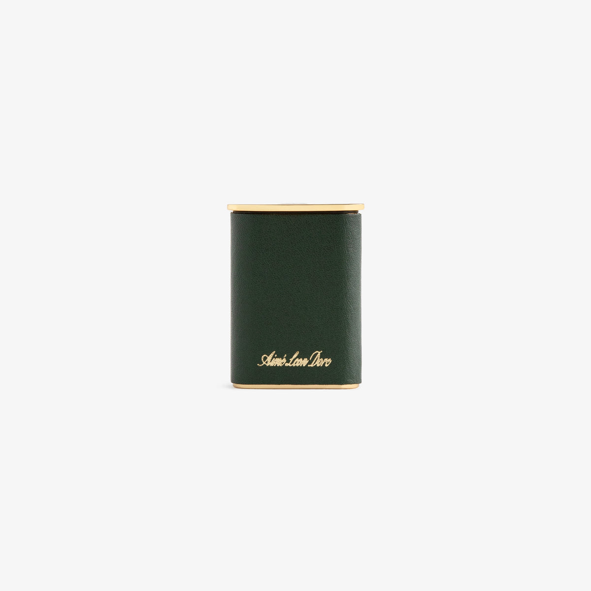 Queens Crest Leather Portable Ashtray