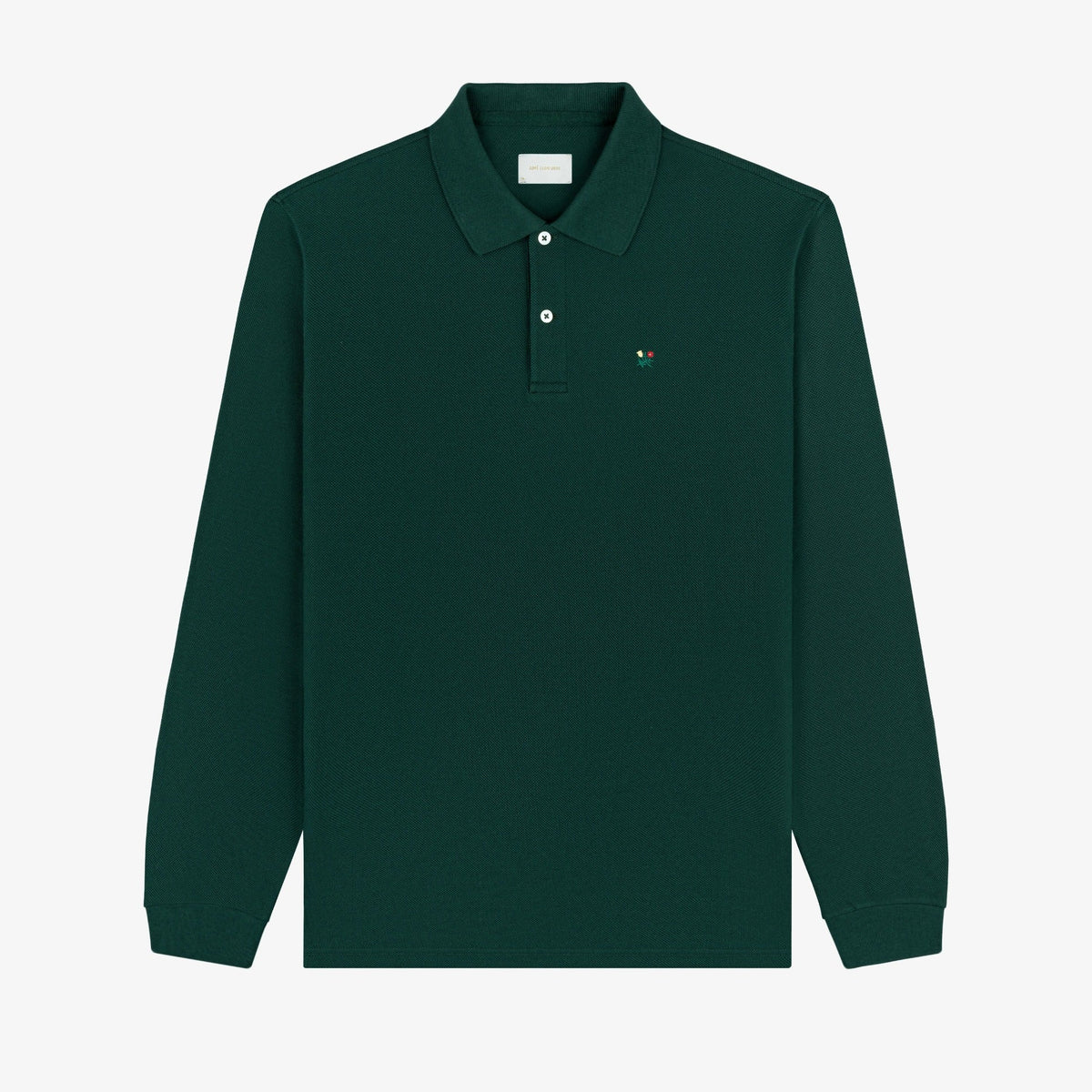 Long-Sleeve Crest   Piqué Polo