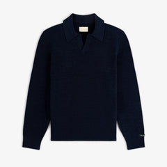 Long-Sleeve Boucle Polo