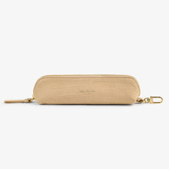 Croc-Embossed Nubuck Pencil Case
