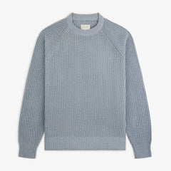 Knit Denim Crewneck Sweater