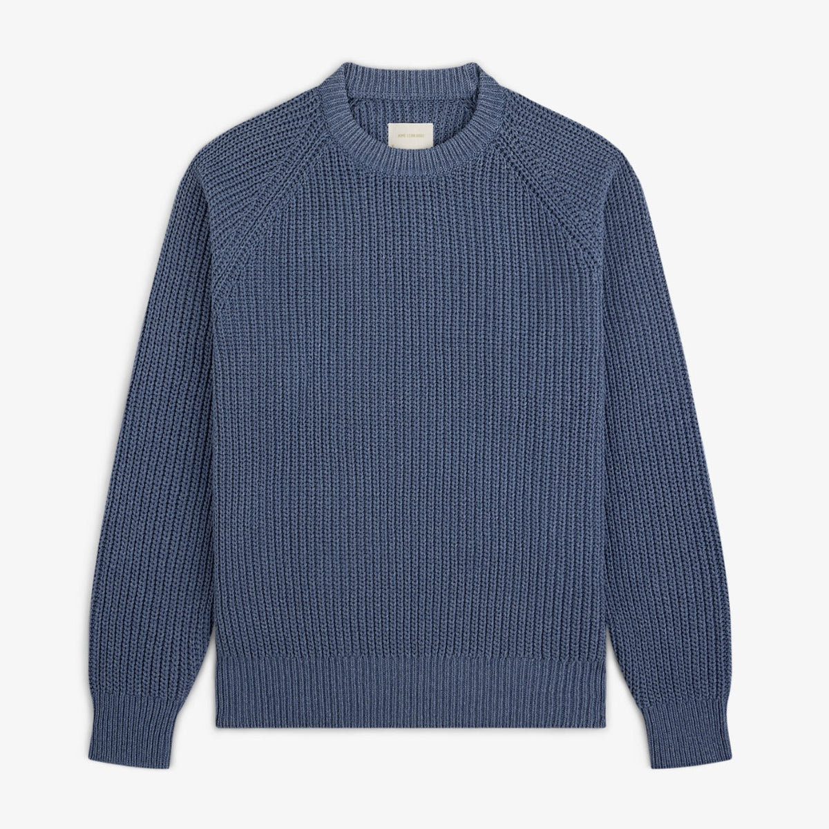 Knit Denim Crewneck Sweater
