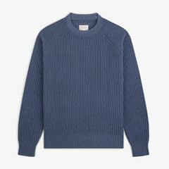 Knit Denim Crewneck Sweater