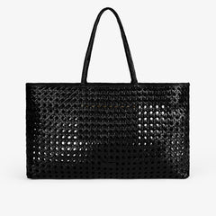 Woven Leather Tote Bag