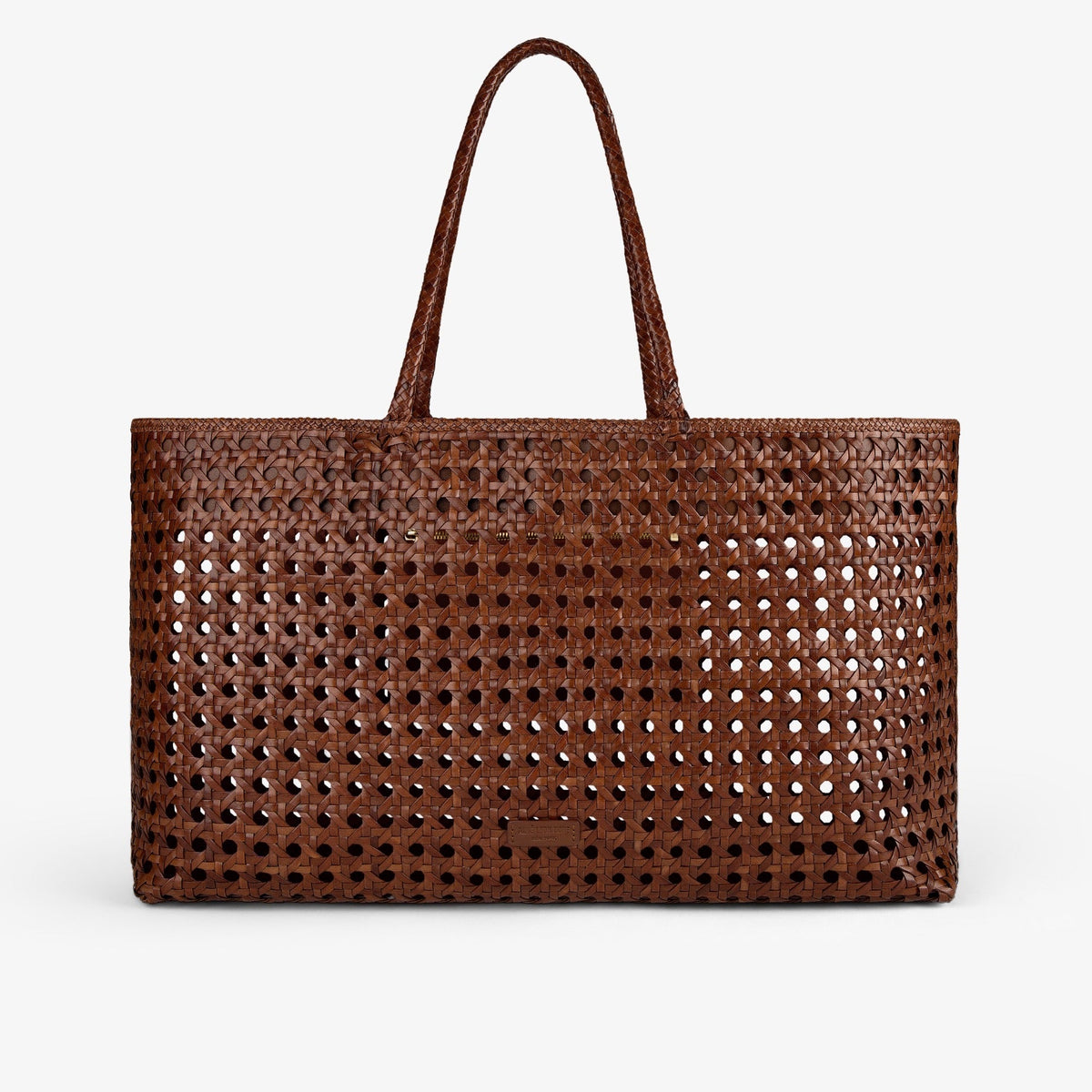 Woven Leather Tote Bag