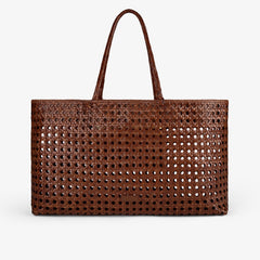 Woven Leather Tote Bag