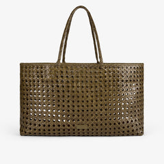 Woven Leather Tote Bag