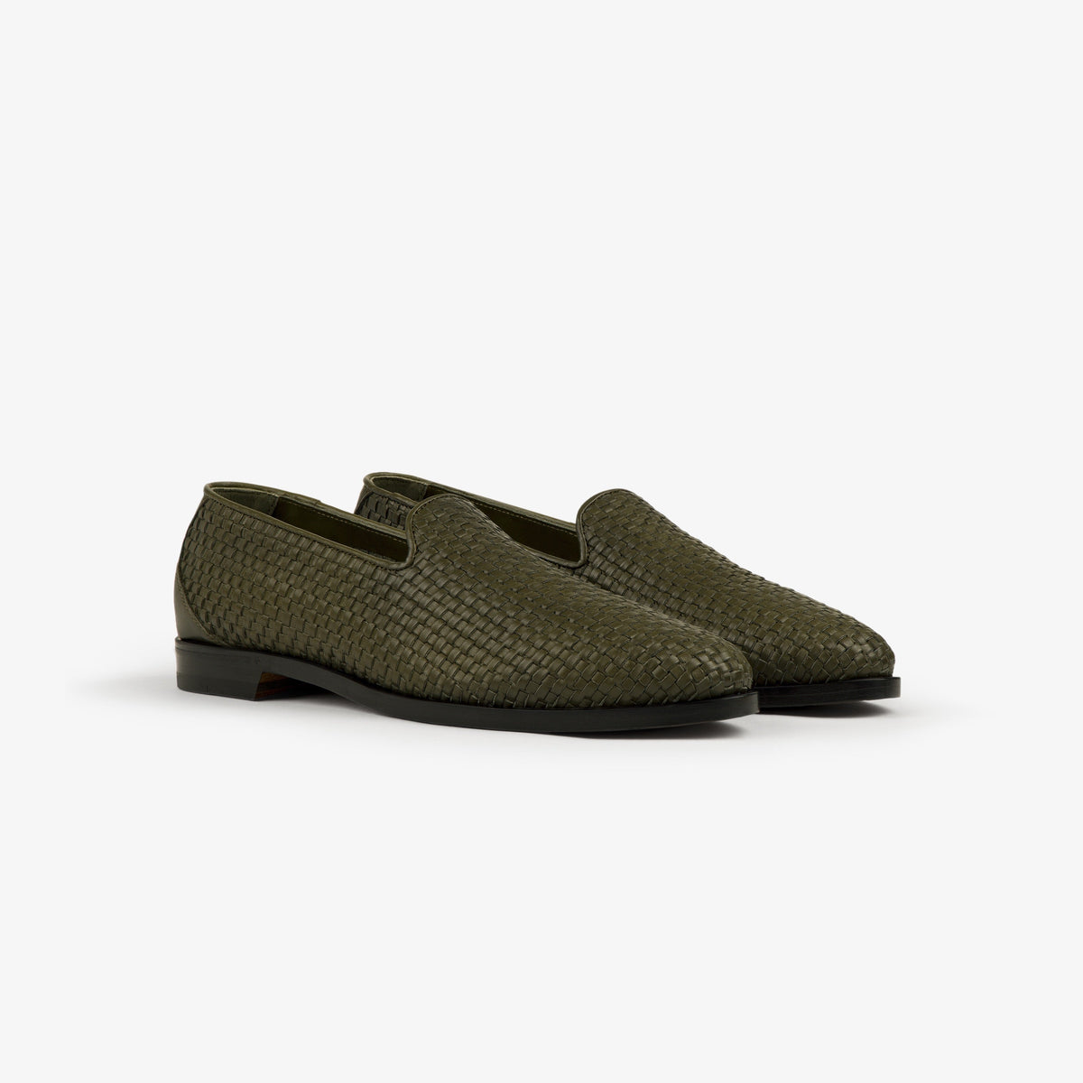 Leather Raffia Loafer