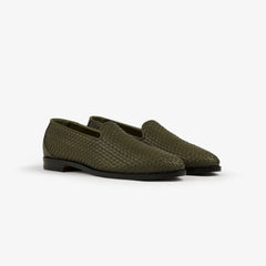 Leather Raffia Loafer