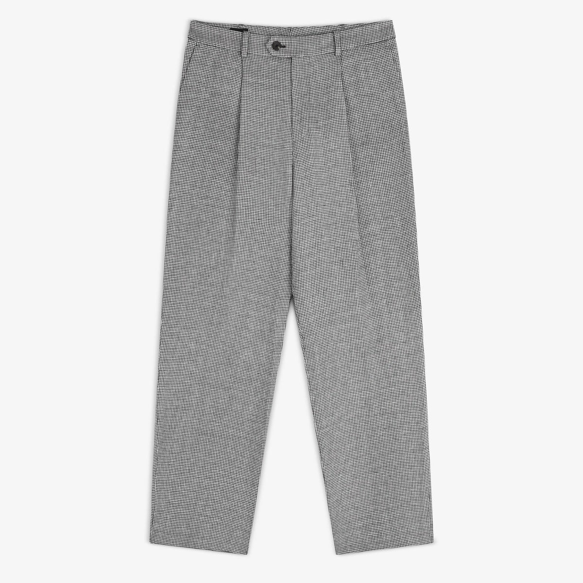 Houndstooth Pleated Trouser