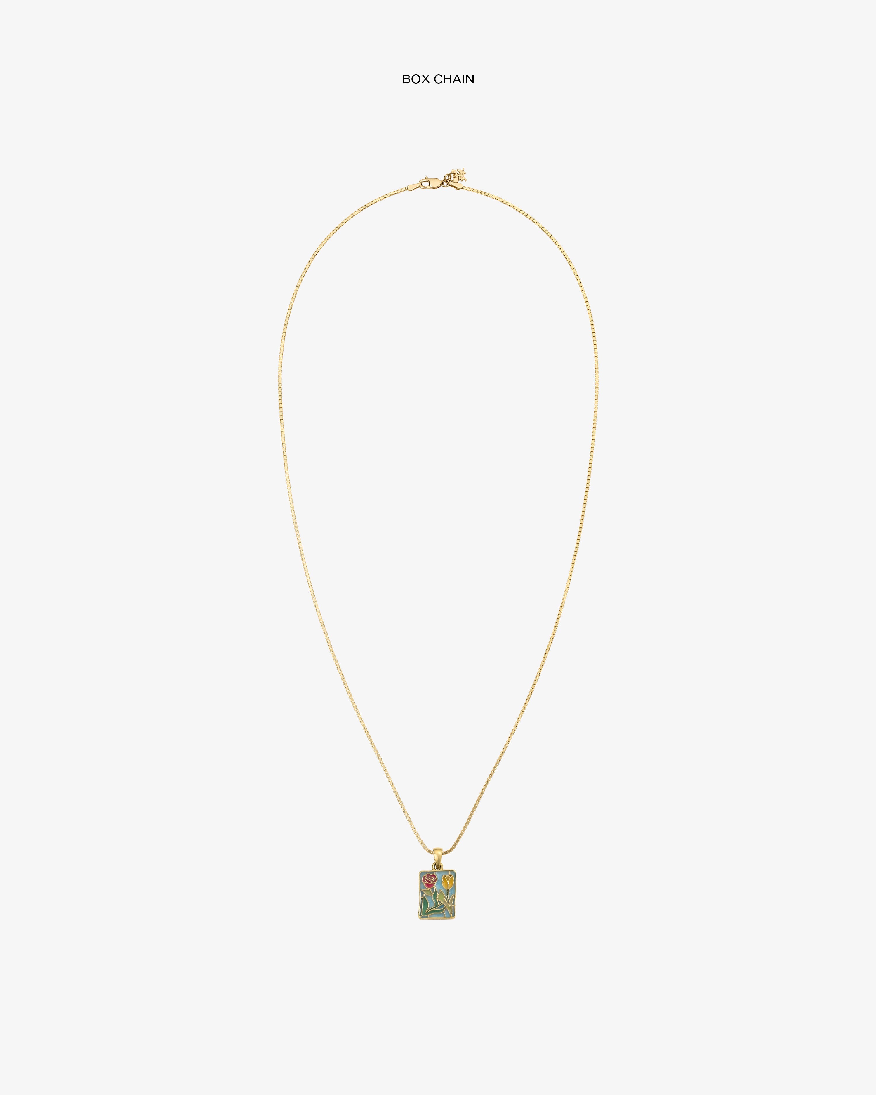 14Kt Gold Stained Glass Crest Pendant