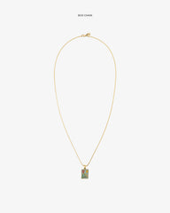 14Kt Gold Stained Glass Crest Pendant