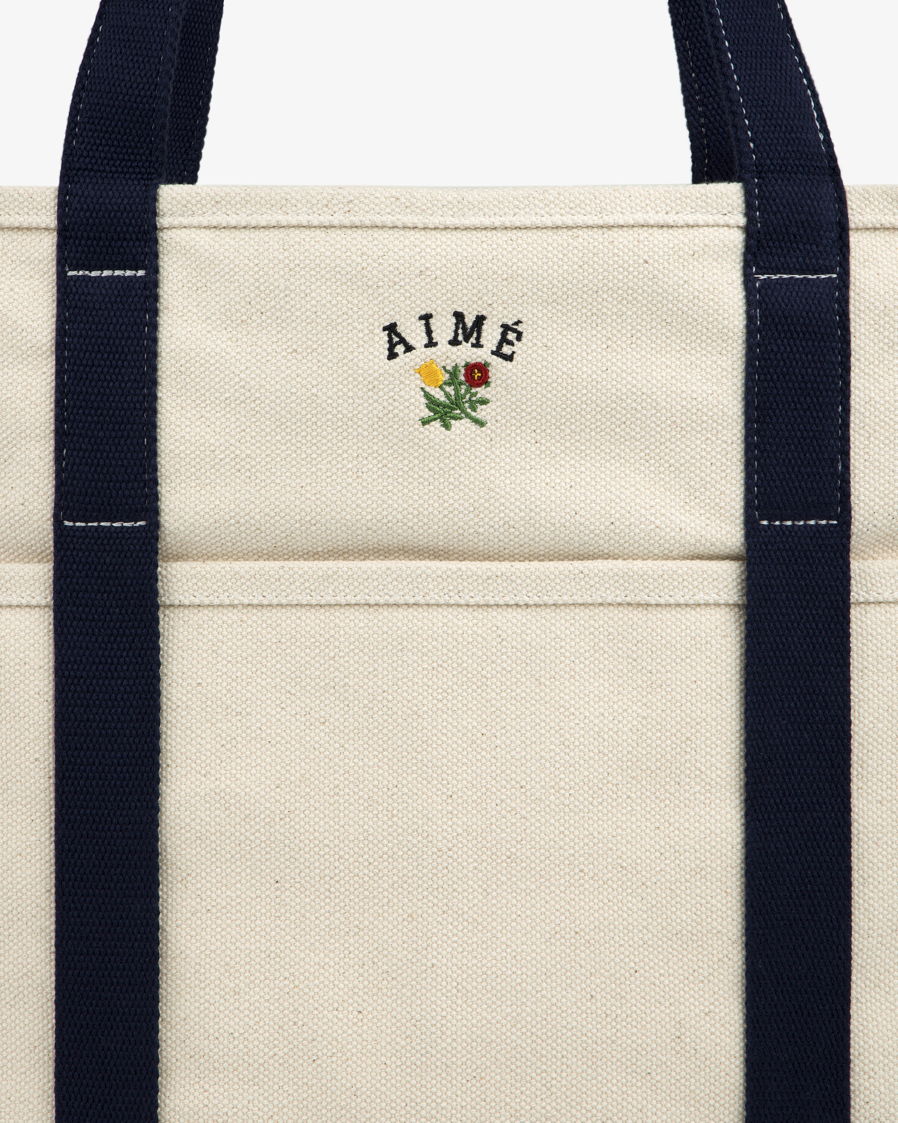 Large Crest Contrast Tote Bag