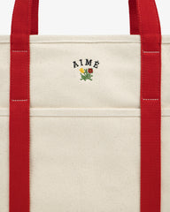 Large Crest Contrast Tote Bag