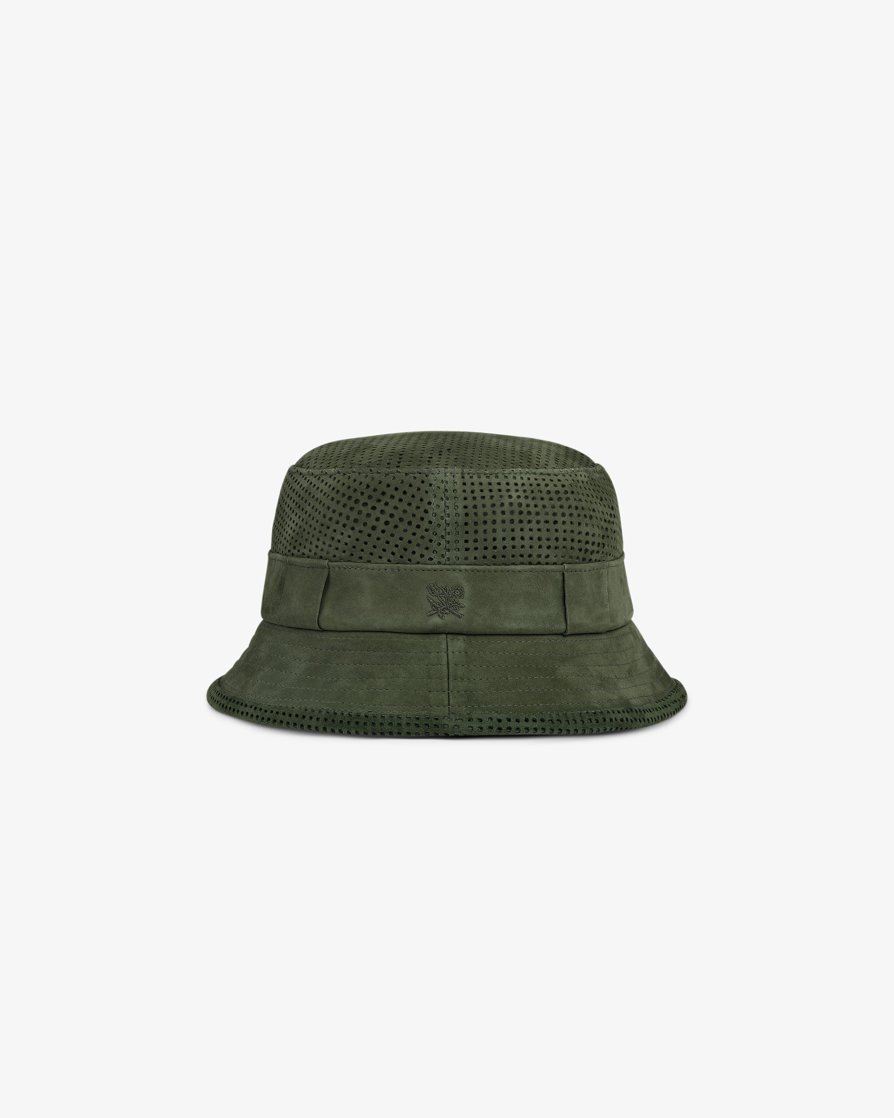 Perforated Suede Bucket Hat