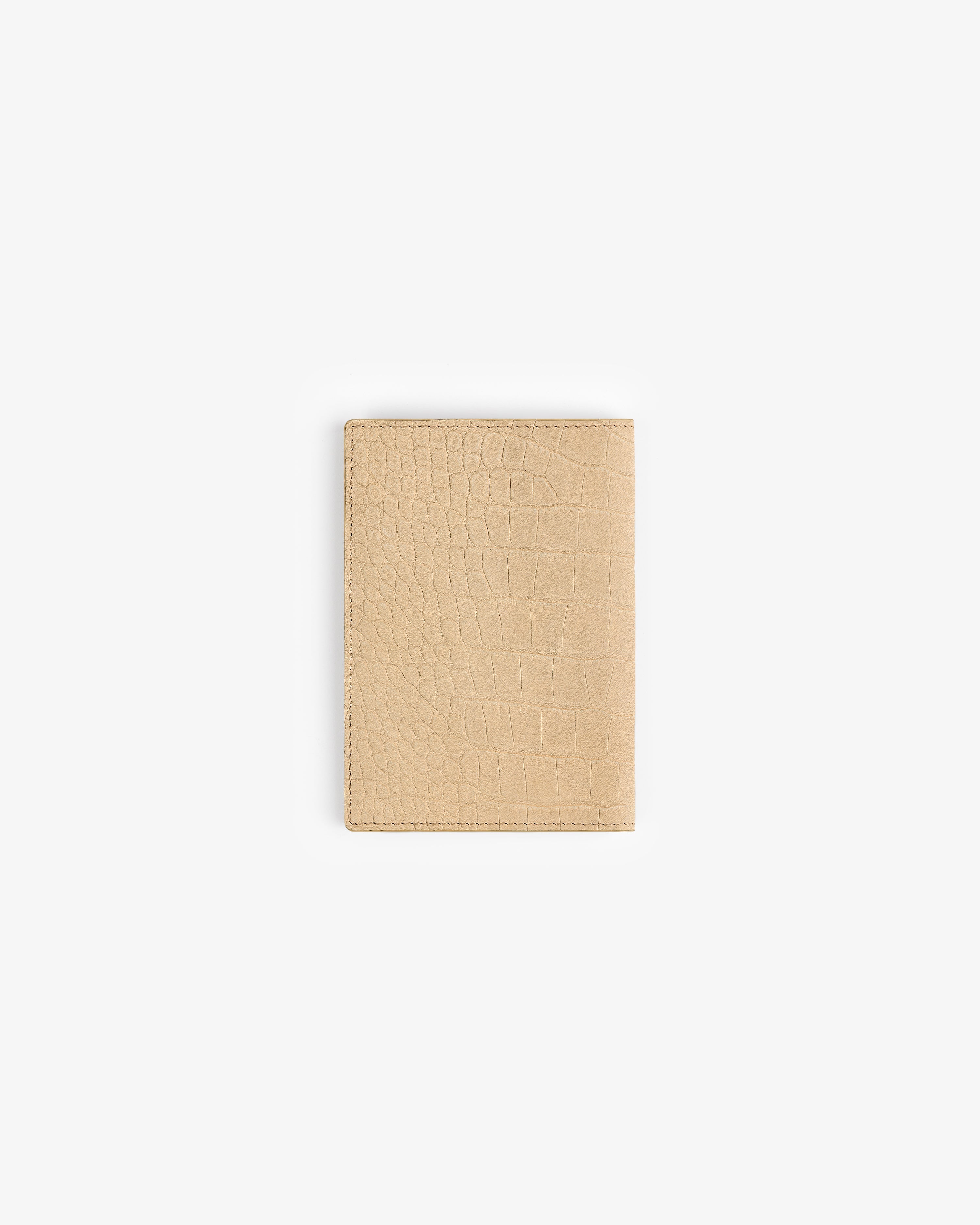 Croc-Embossed Nubuck Passport Holder