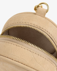 Croc-Embossed Nubuck Keychain Pouch