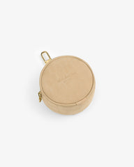 Croc-Embossed Nubuck Keychain Pouch