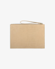 Small Croc-Embossed Nubuck Pouch