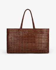 Woven Leather Tote Bag