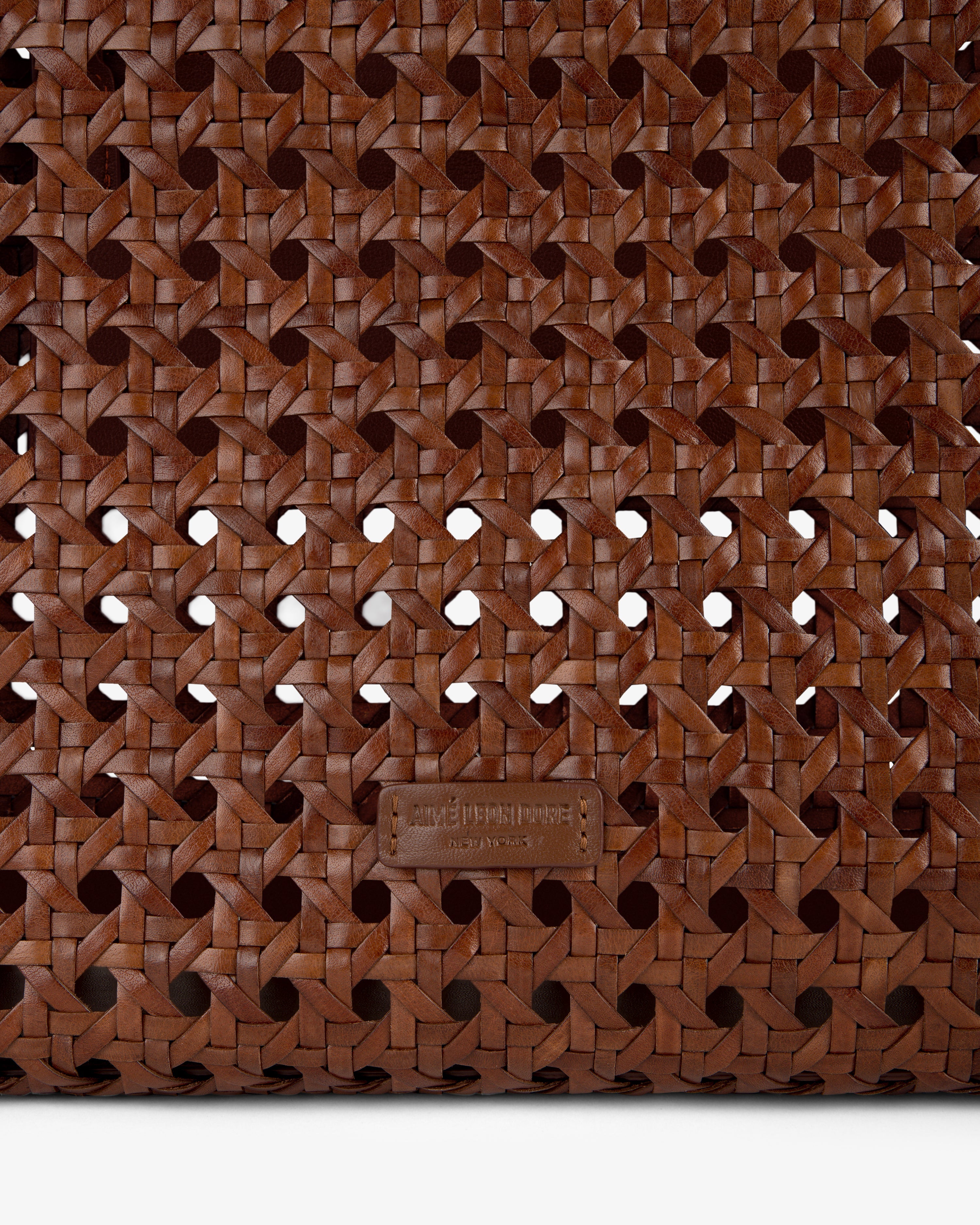 Woven Leather Tote Bag