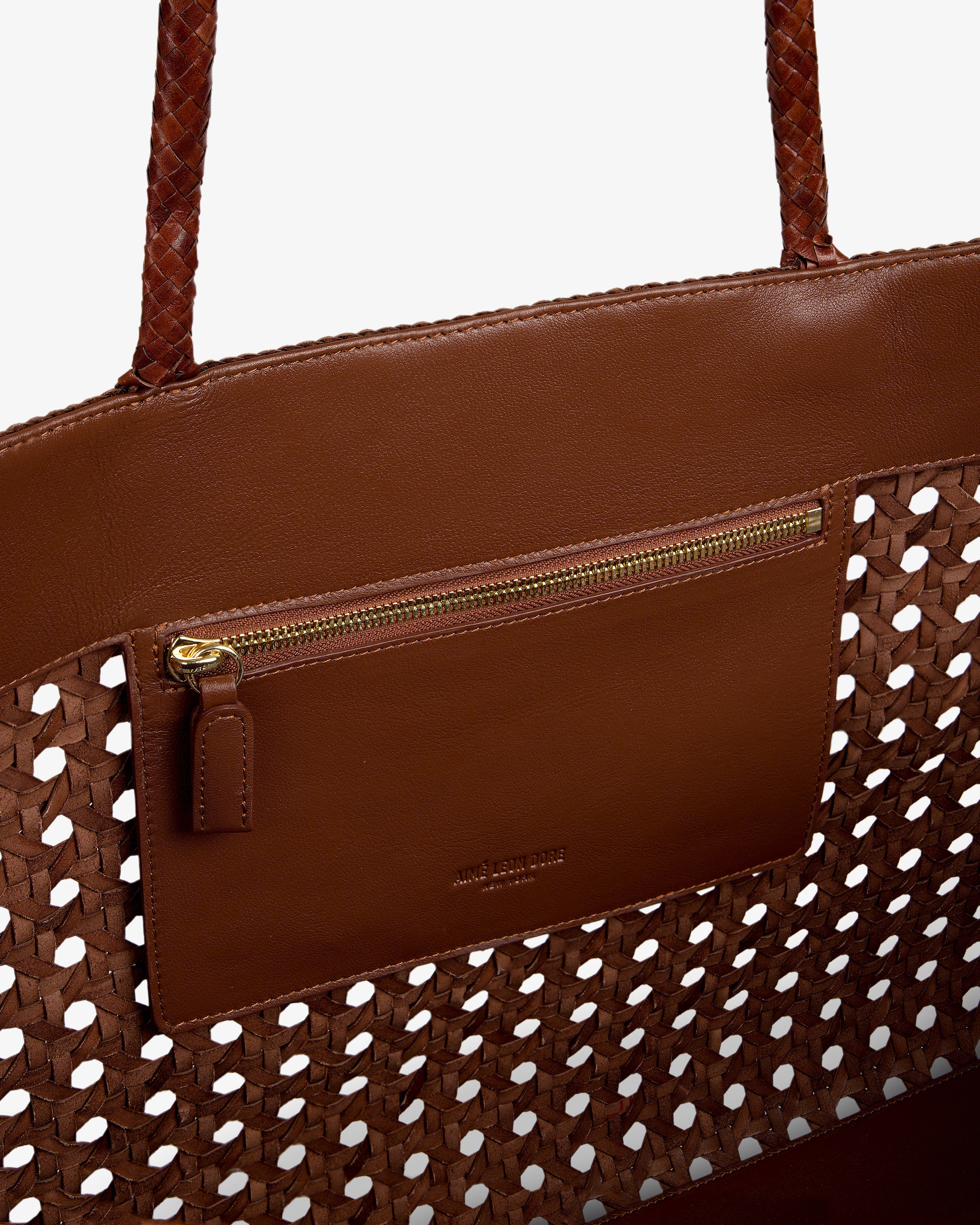 Woven Leather Tote Bag