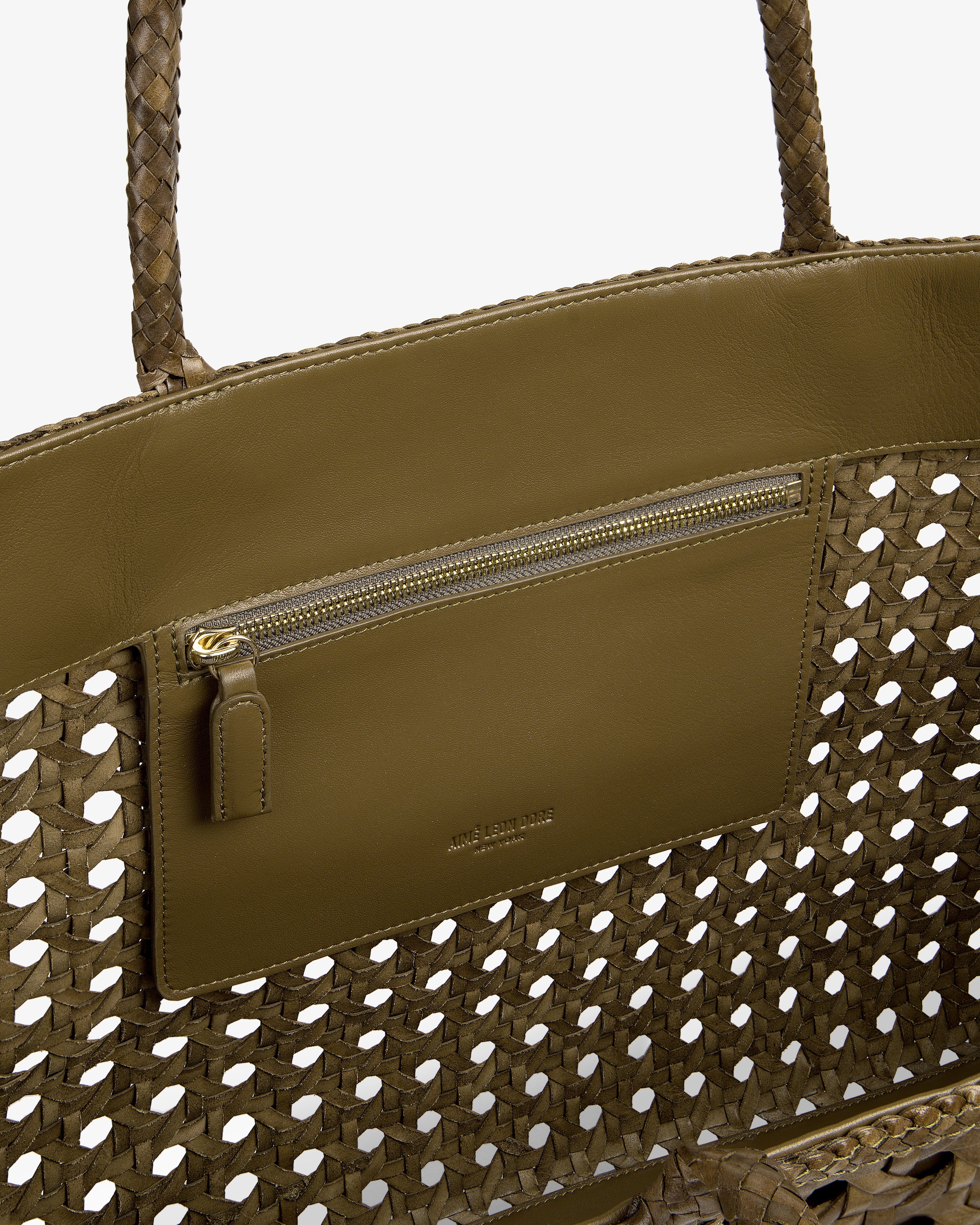 Woven Leather Tote Bag