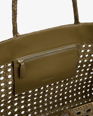 Woven Leather Tote Bag
