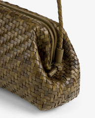 Woven Leather Shoulder Bag