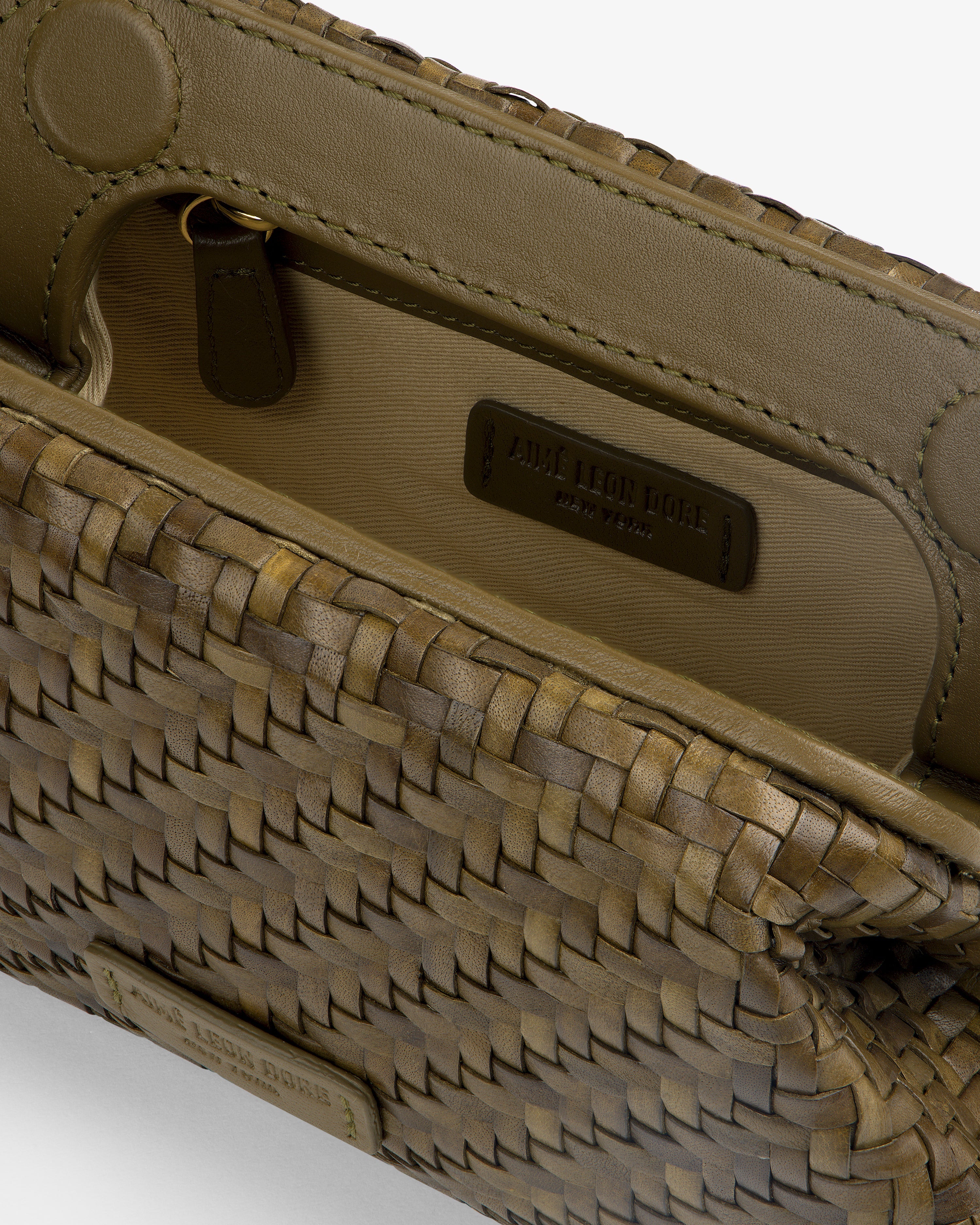 Woven Leather Shoulder Bag