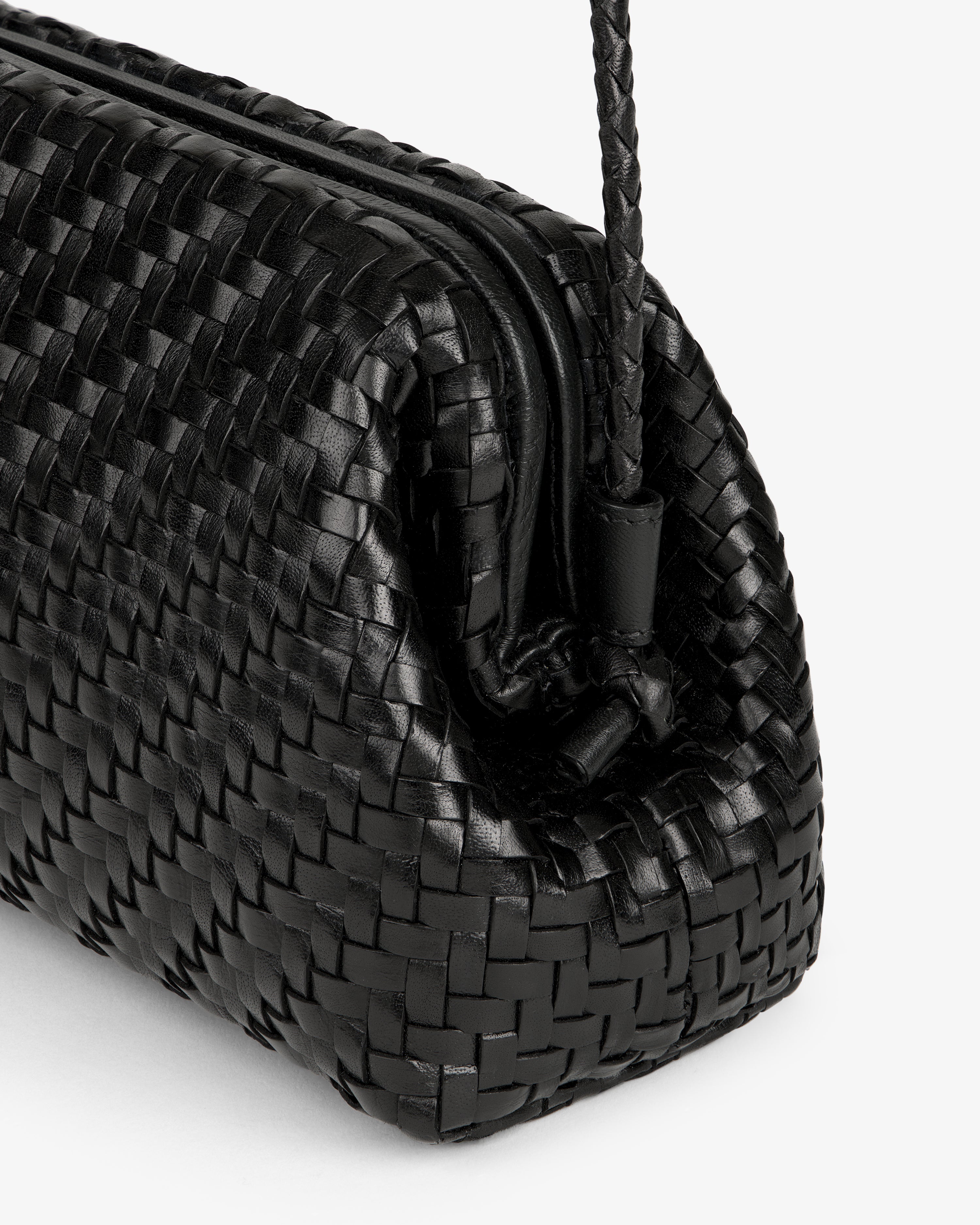 Woven Leather Shoulder Bag