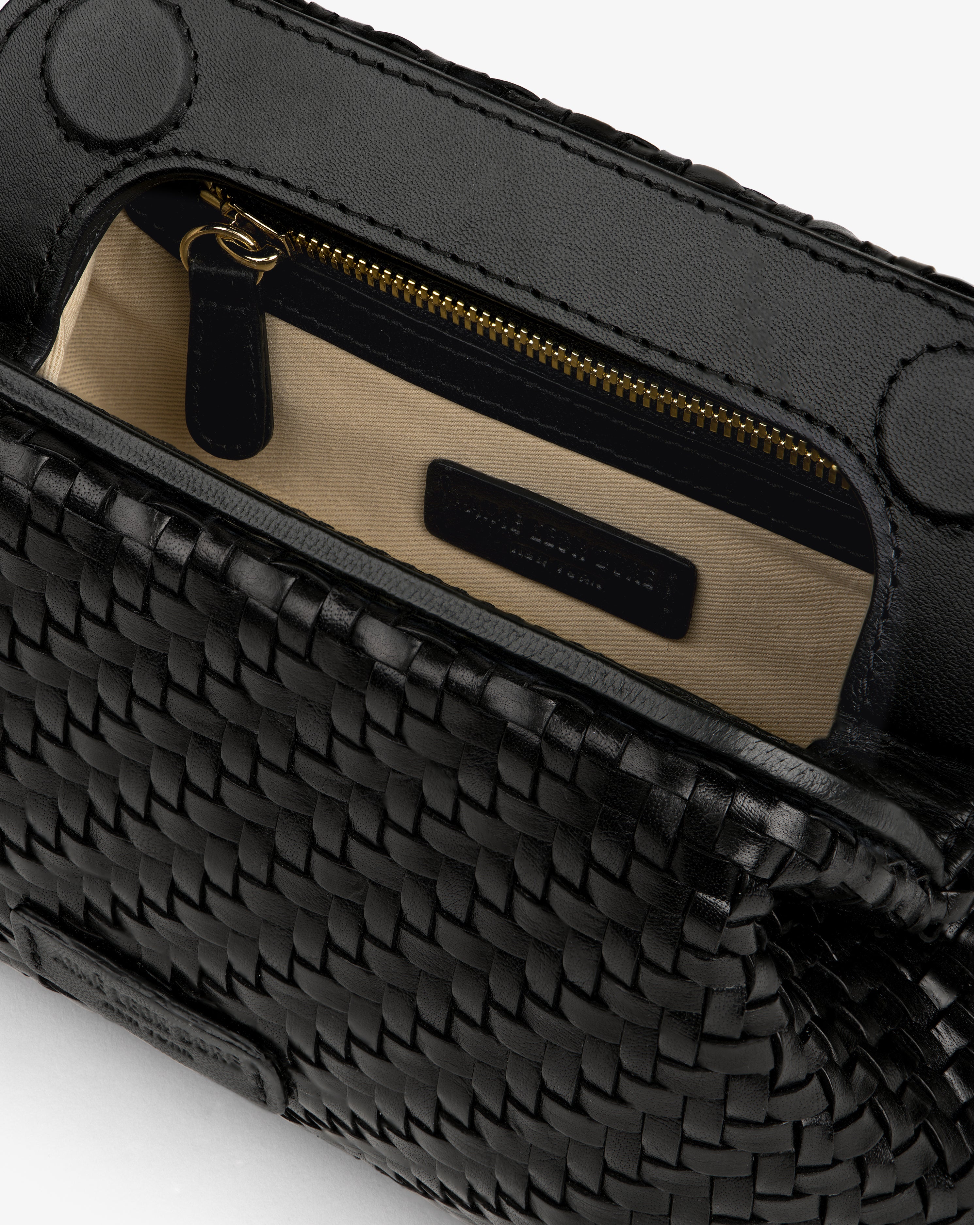 Woven Leather Shoulder Bag