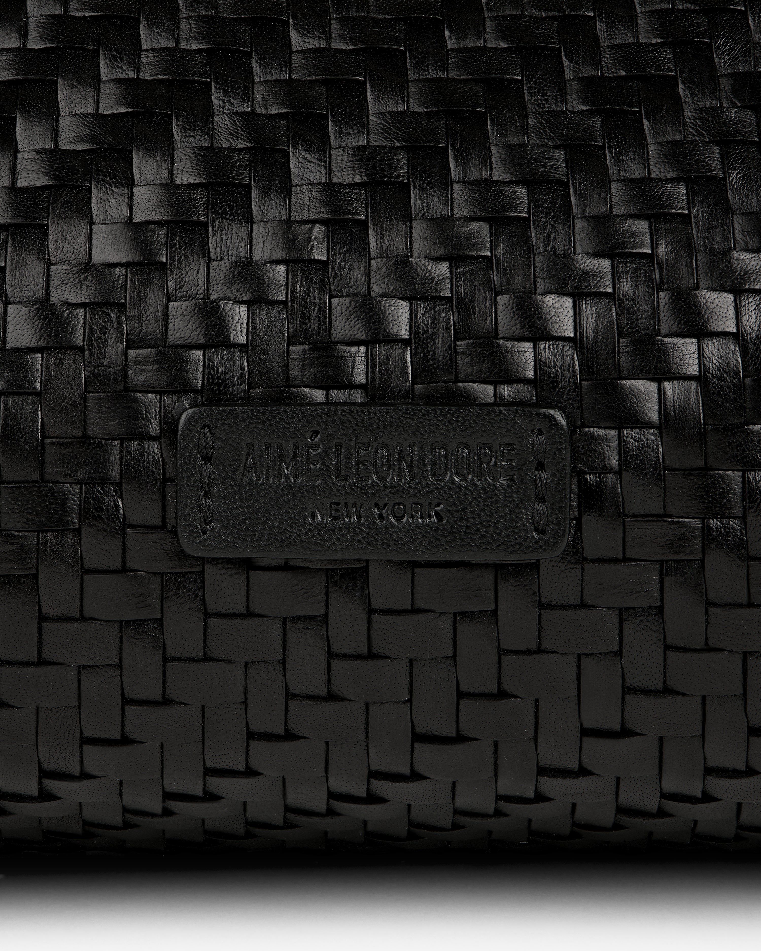 Woven Leather Shoulder Bag