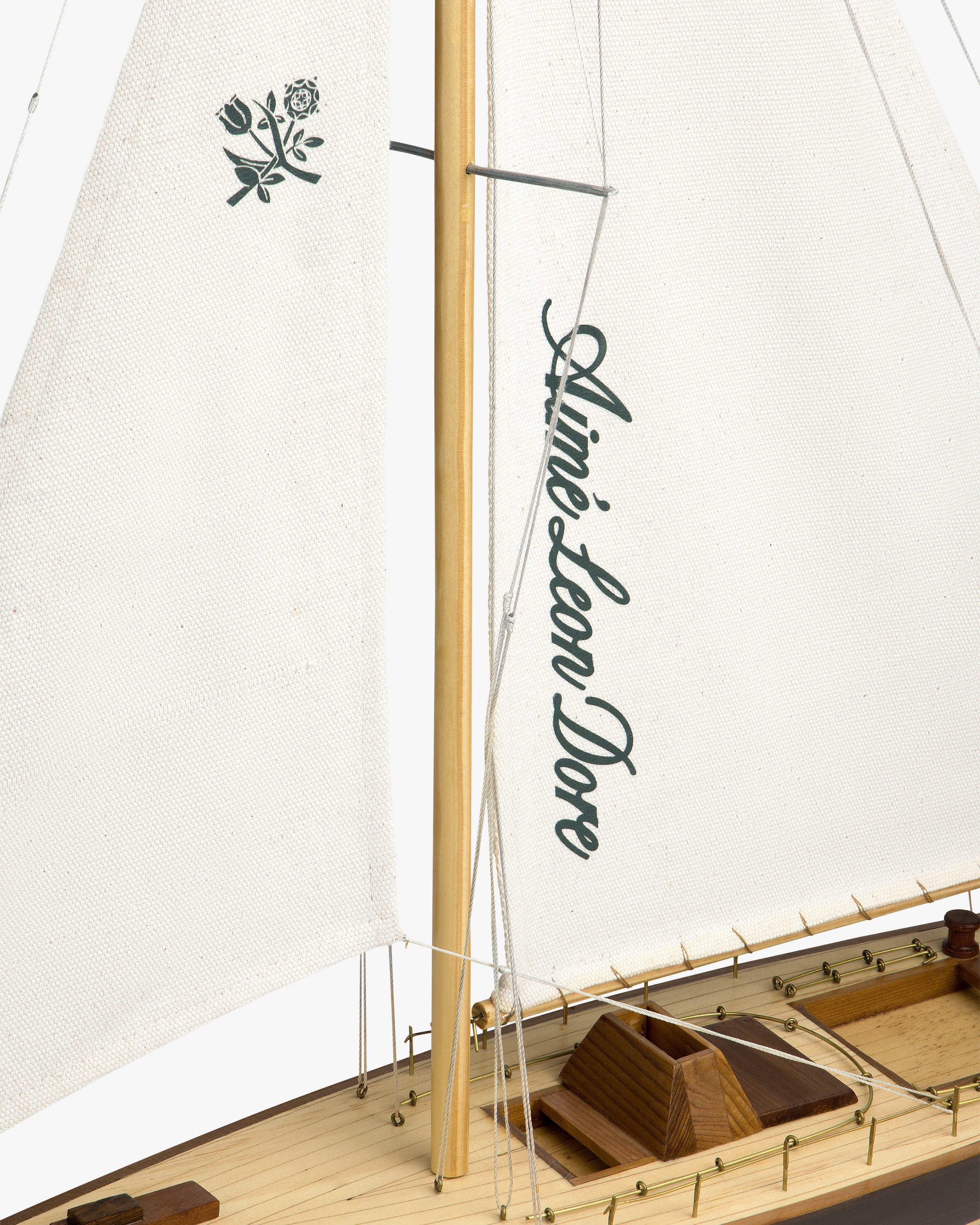 Walnut Model Sailboat