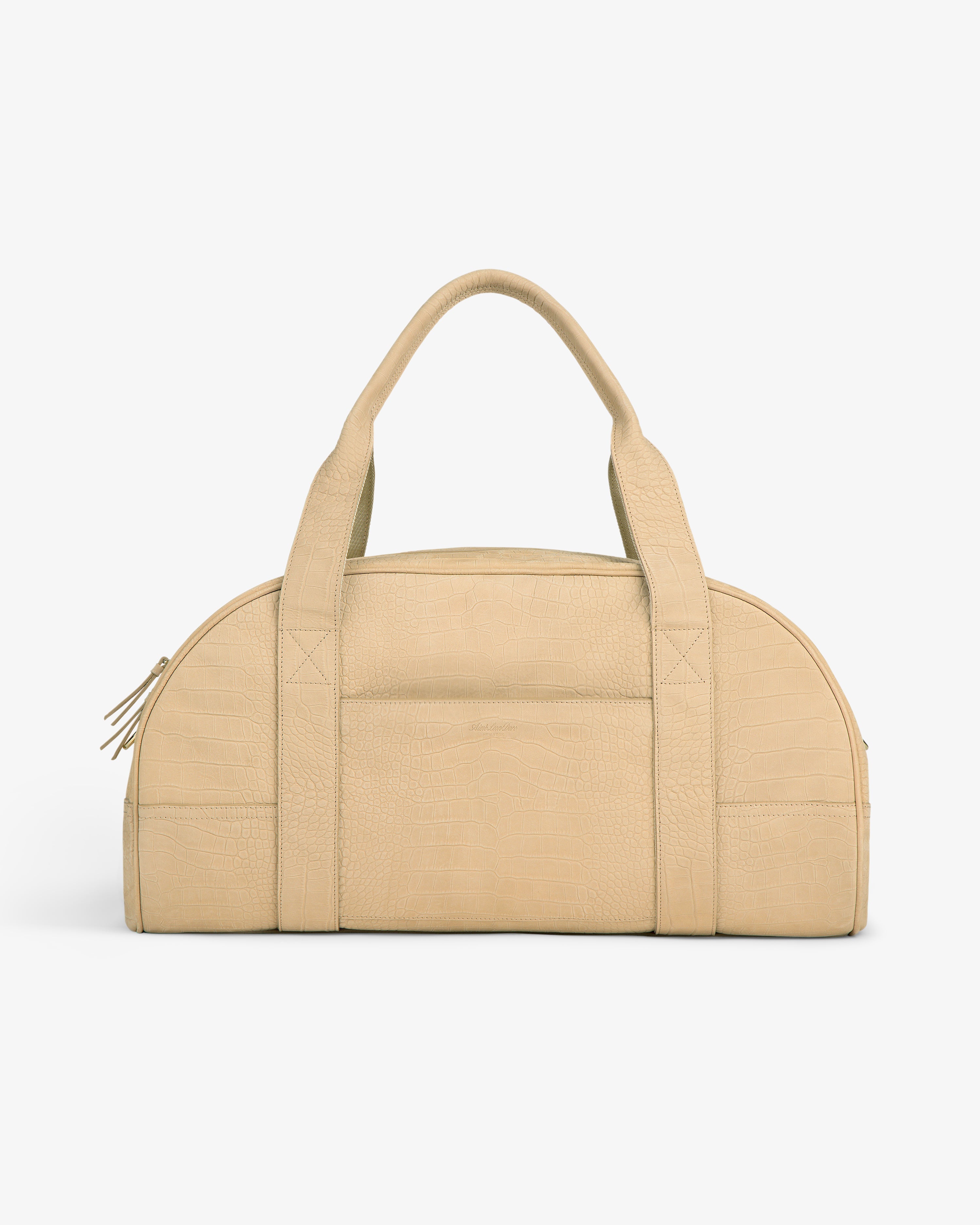 Croc-Embossed Nubuck Duffle