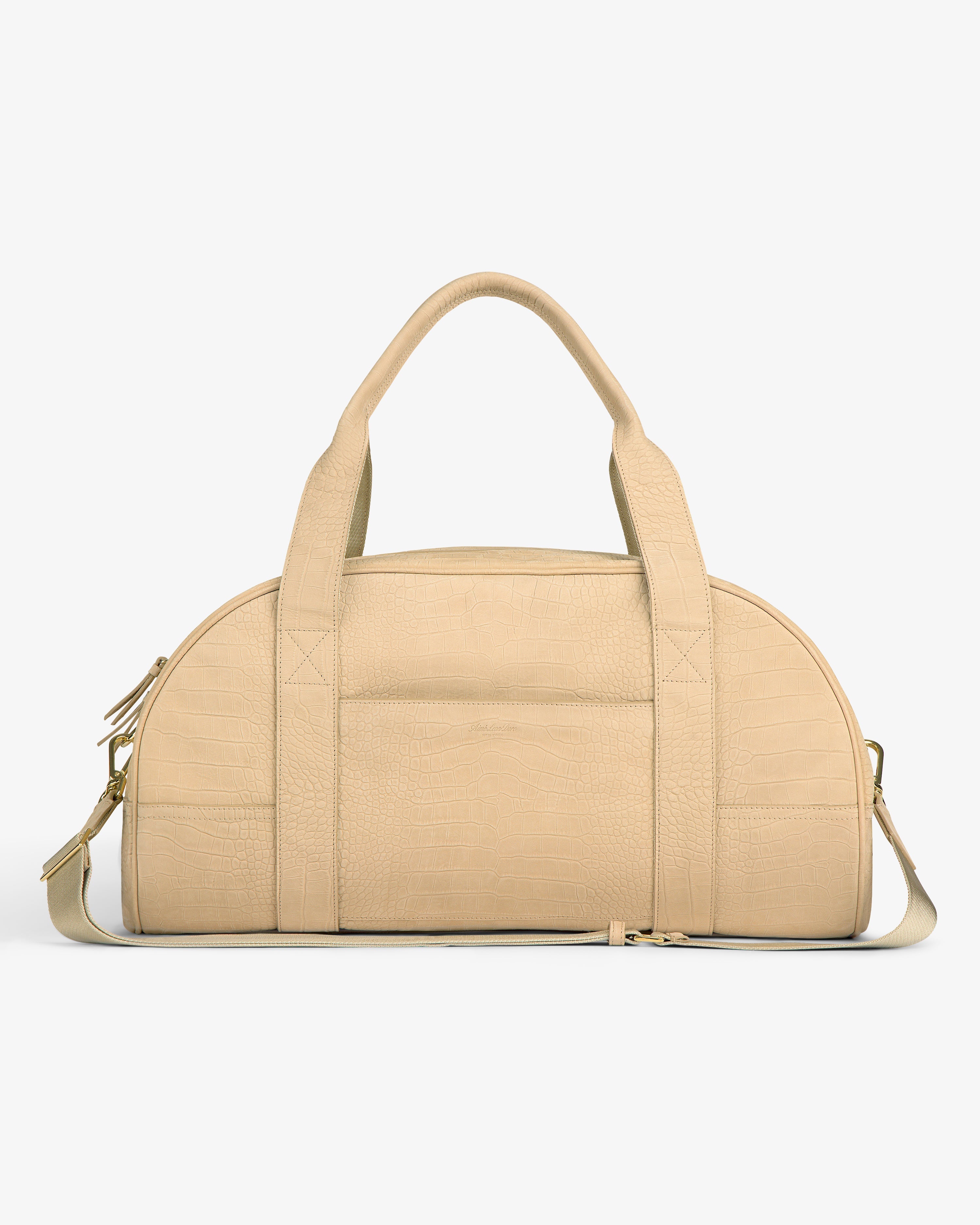 Croc-Embossed Nubuck Duffle