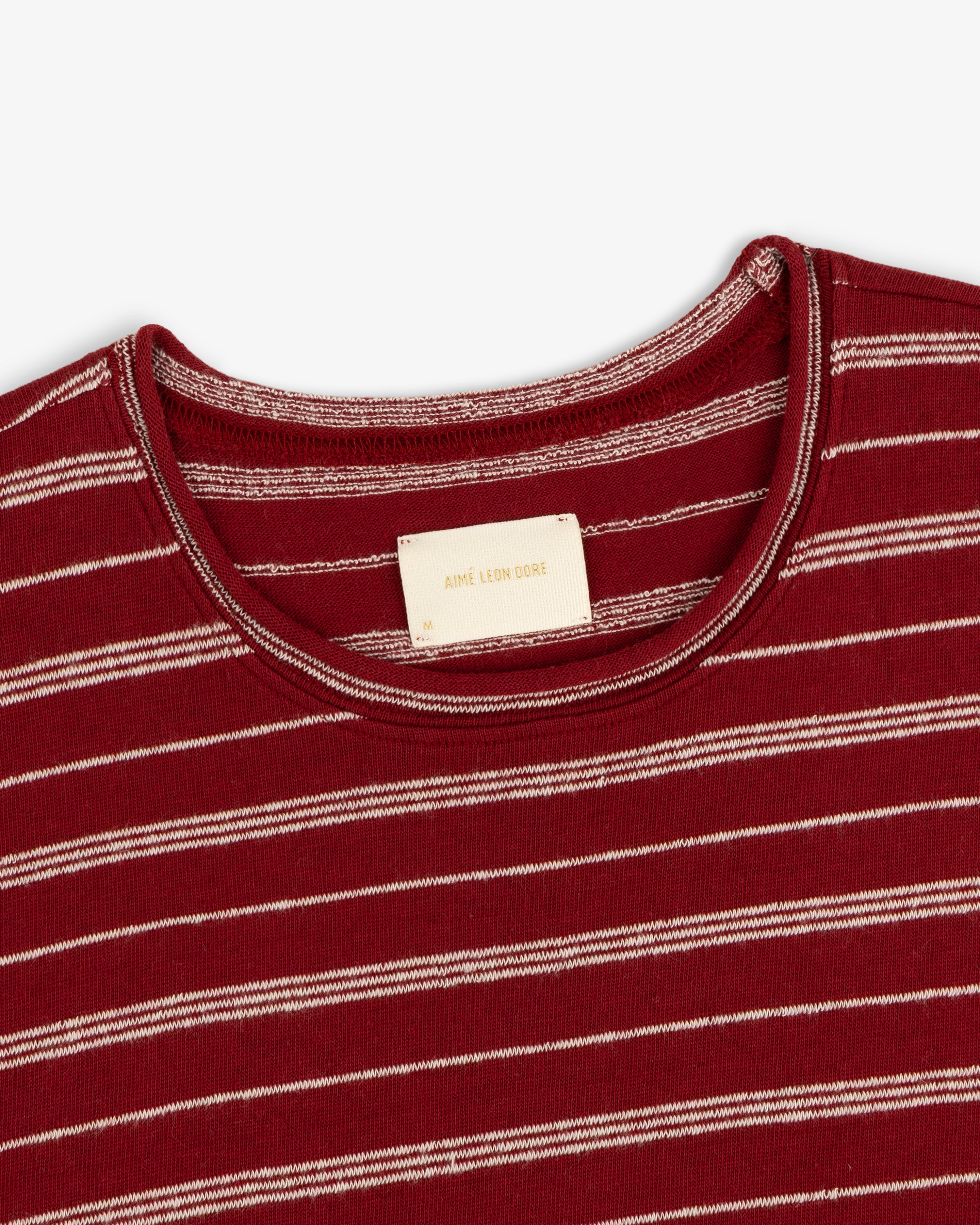 Jacquard Striped Rollneck Tee