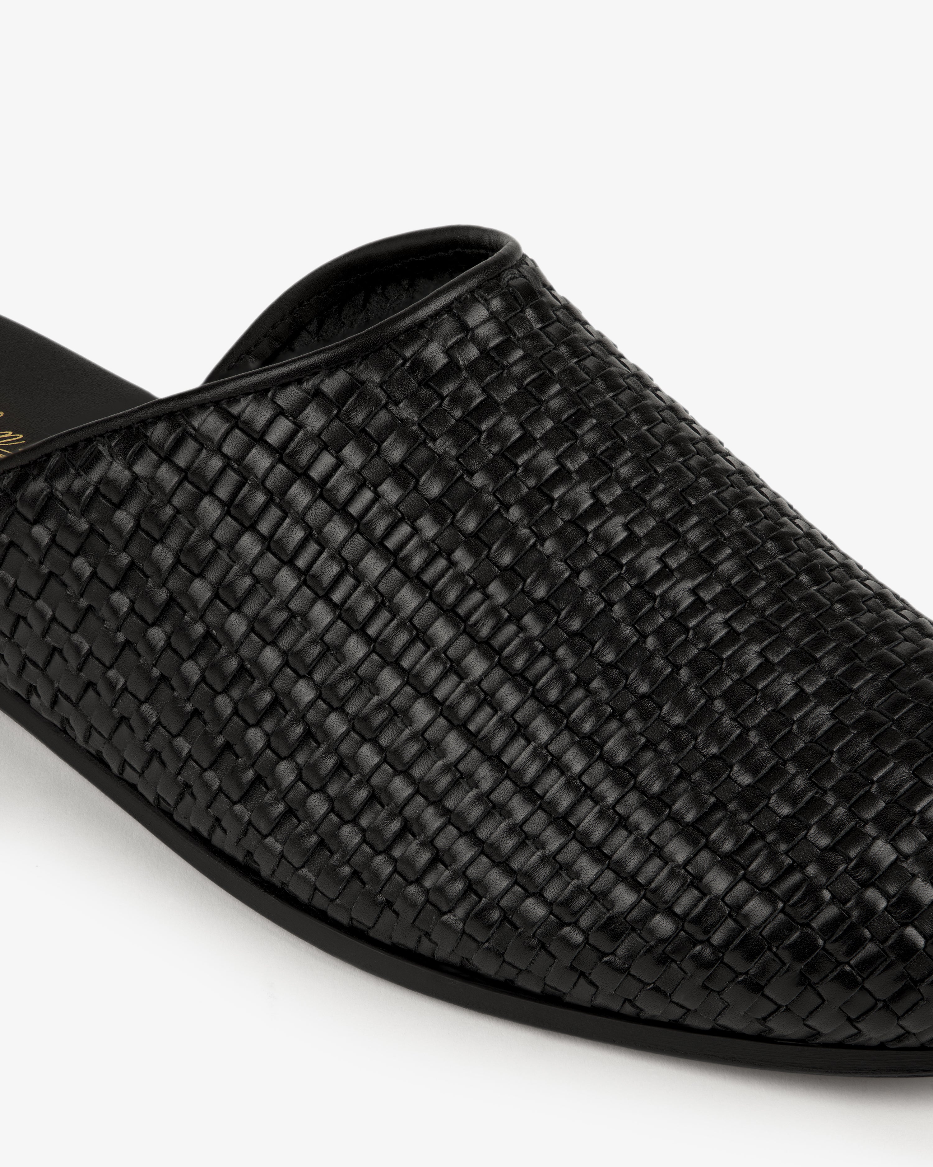 Leather Raffia Mule