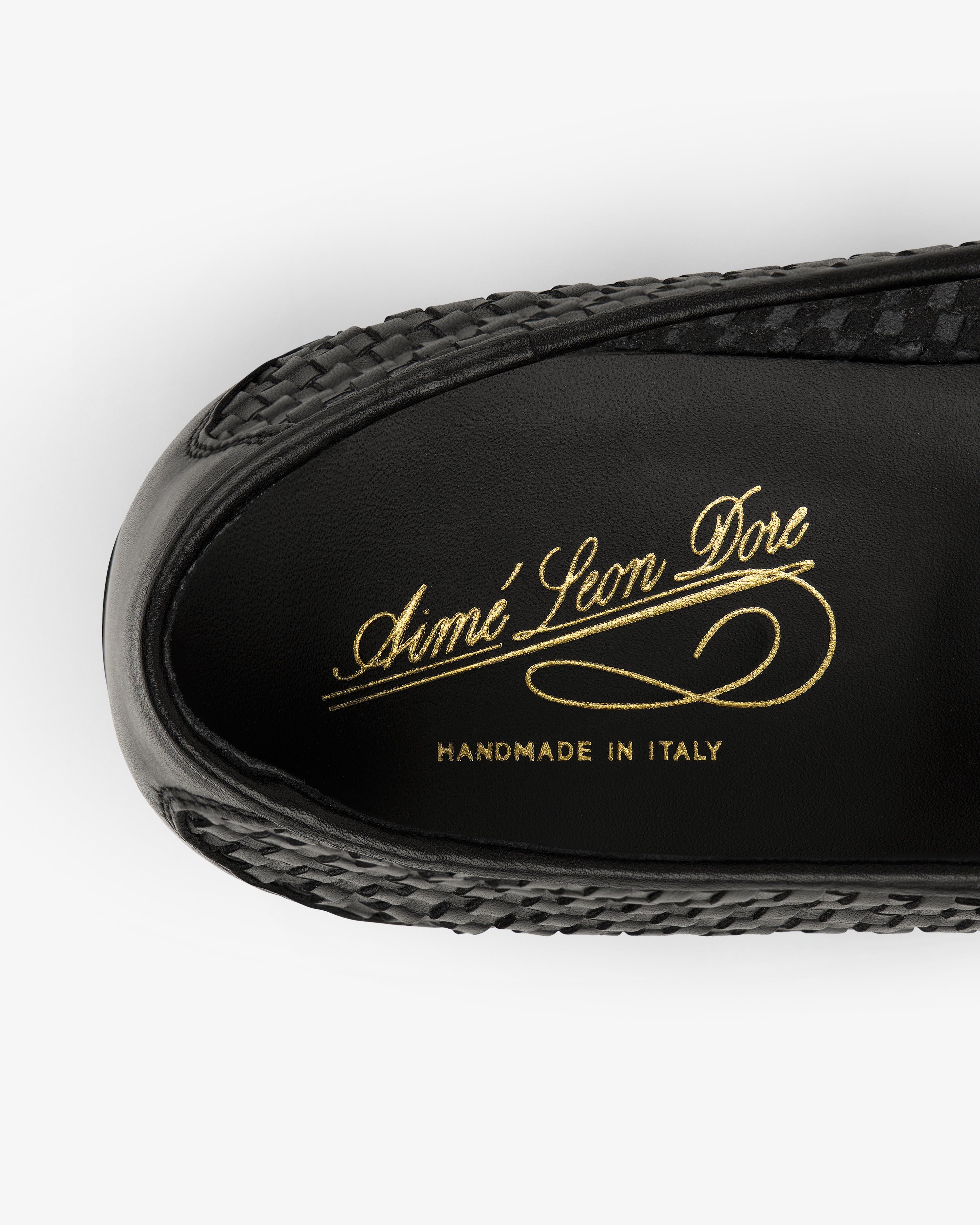 Leather Raffia Loafer